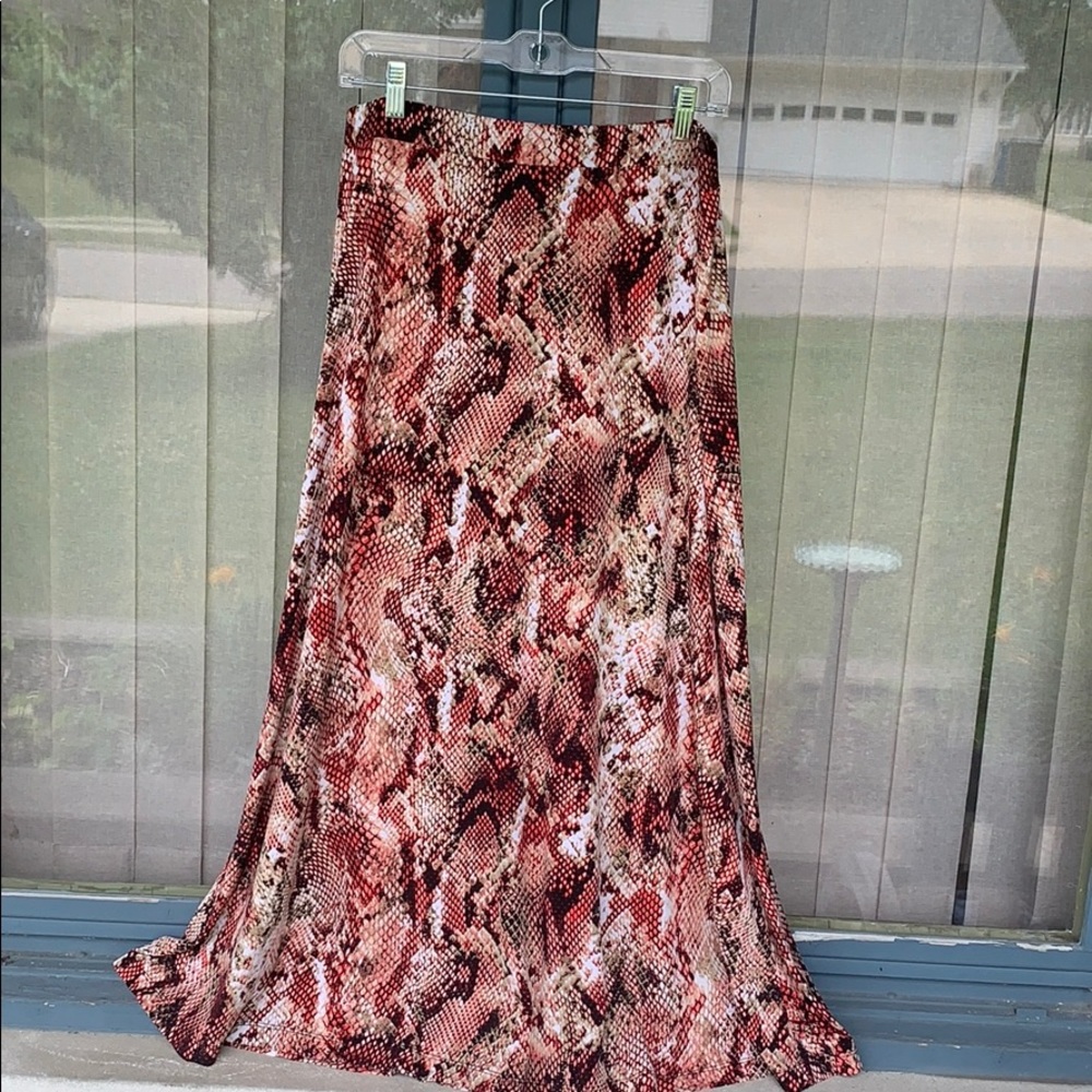 🌈 Y2K Evan picone snakeskin maxi skirt large p1